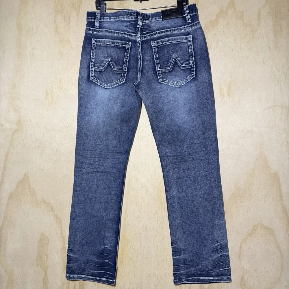True Luck Jeans Mens 32x32 Straight Leg Denim True Religion Style Y2K
